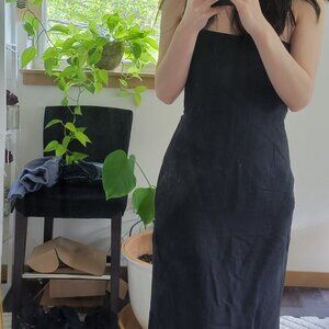 Bardot Linen Black Dress